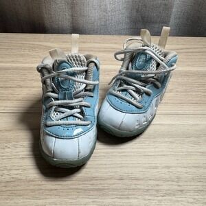 Nike Little One Toddler 5C Glacier Blue White DM1094-400 Basketball Baby Shoes